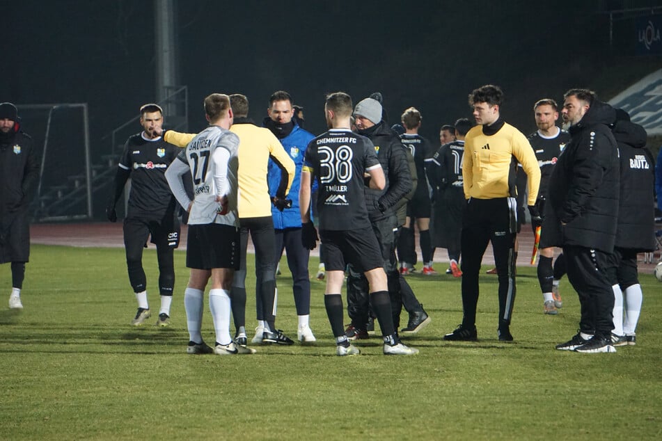 Nach einer Viertelstunde war Schluss. Das Spiel des CFC in Bautzen wurde abgebrochen.