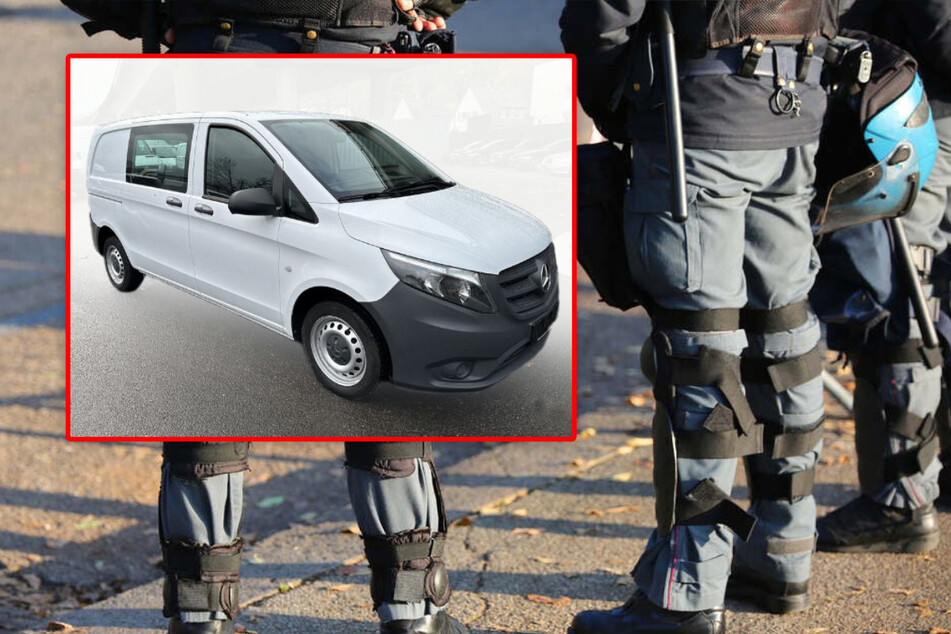 Die Polizei geht inzwischen davon aus, dass es sich bei dem Fluchtfahrzeug um einen Mercedes Vito (kleines Bild) handelt. (Symbolbilder)