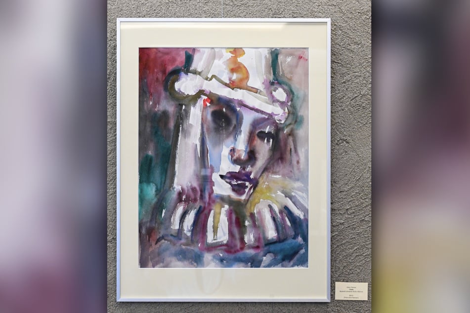 Das Aquarell "Clown" aus dem Jahr 1995. Preis: 950 Euro.