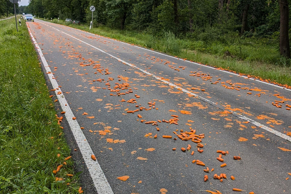 Auf einer Landstraße bei Haßloch (Landkreis Bad Dürkheim) kam es am Samstag zu einem kuriosen Karotten-Unfall.