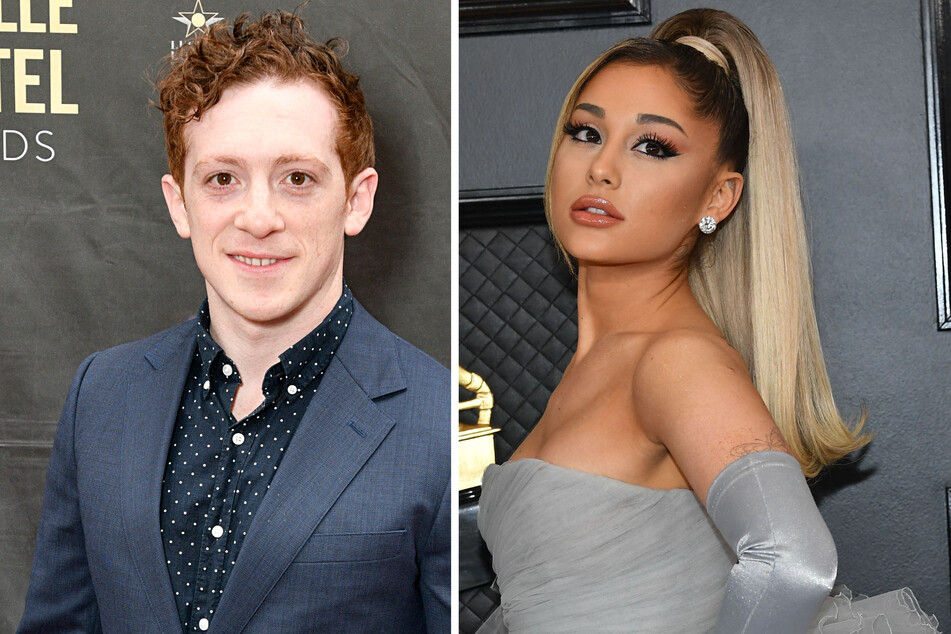 Ariana Grande (r.) is reportedly dating her Wicked co-star, Ethan Slater (l.), following confirmation of her split from her husband, Dalton Gomez.