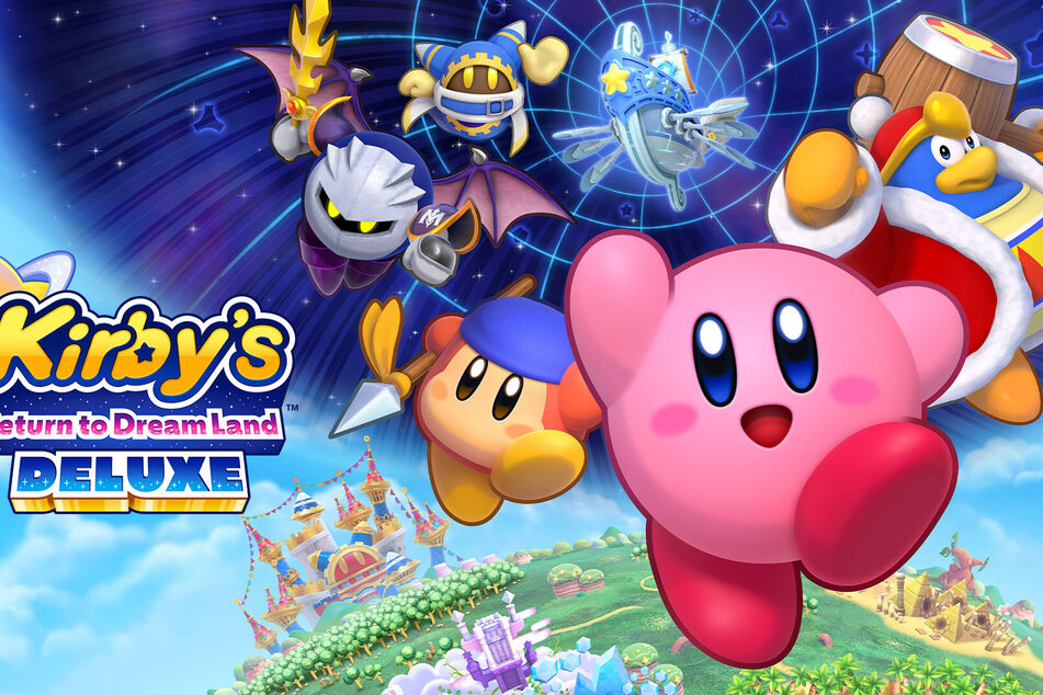 In Kirbys Return to Dreamland Deluxe können bis zu vier Spieler tolle Abenteuer mit der rosa Knutschkugel erleben.