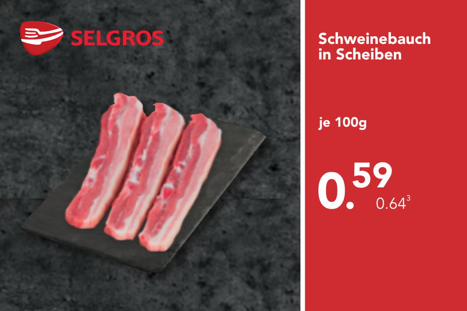 Schweinebauch in Scheiben
für nur 0,59 Euro je 100g.³