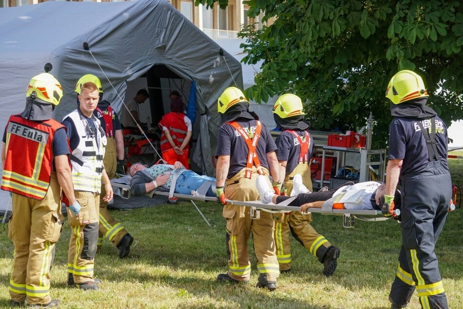 XXL-Übung: Wenn ein Massenanfall an Verletzten ausgerufen wird, muss alles ganz schnell gehen.