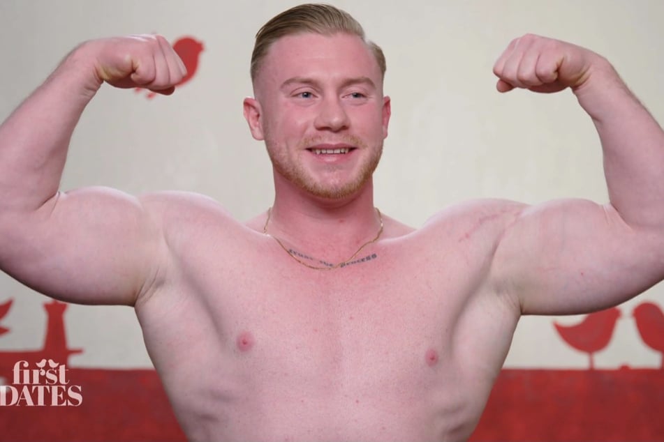 Stolz auf jedes Pfund: Chemie-Laborant Damien (23).