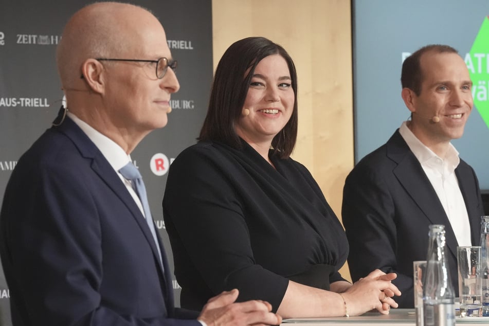 Die Spitzenkandidaten Peter Tschentscher (59, SPD), Katharina Fegebank (47, Grüne) und Dennis Thering (40, CDU) trafen vor Kurzem bei einem Triell aufeinander.