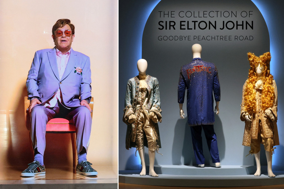 An auction of Elton John collection items brought in nearly $8 million at Christie's auction house in New York.