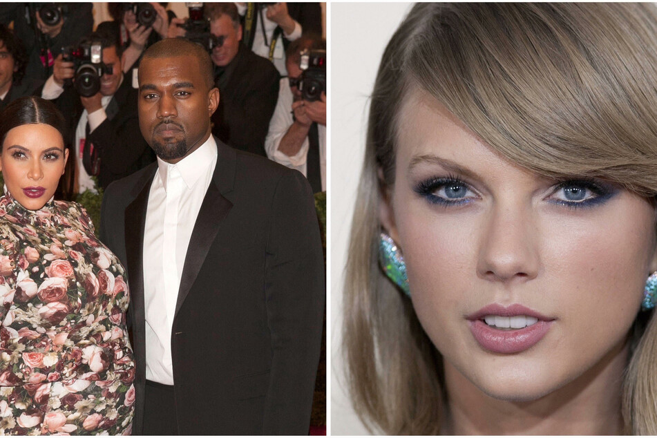 Taylor Swift (r.) has publicly feuded with Kim Kardashian and Kanye West since 2016.