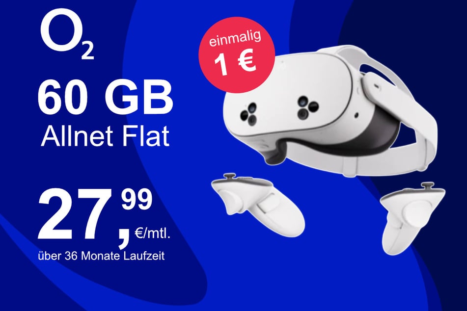 Die Meta Quest 3s im o2 Mobile M inkl. 60 GB+ für einmalig nur 1 Euro.