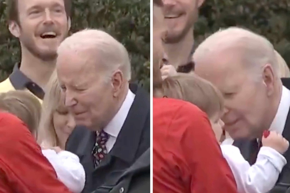 President Joe Biden caused quite a stir online after an encounter with a toddler at the Easter Egg Roll event at the White House on Monday.
