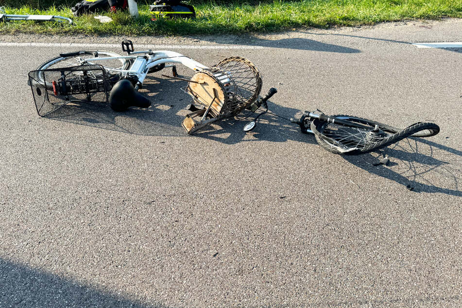 Das Pedelec wurde bei dem Unfall schwer beschädigt.