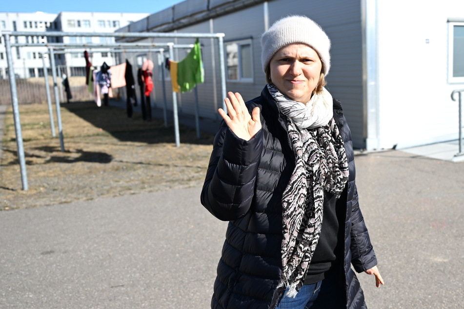 Ljudmila Stepanenko (42) ist glücklich und dankbar darüber, dass sie so viel Hilfe bekommt, hofft auf ein baldiges Kriegsende.
