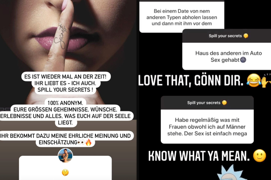 Die Montage zeigt links den aktuellen Aufruf von LeaLovesLifting (22) und rechts eine archivierte Instagram-Story der Influencerin.