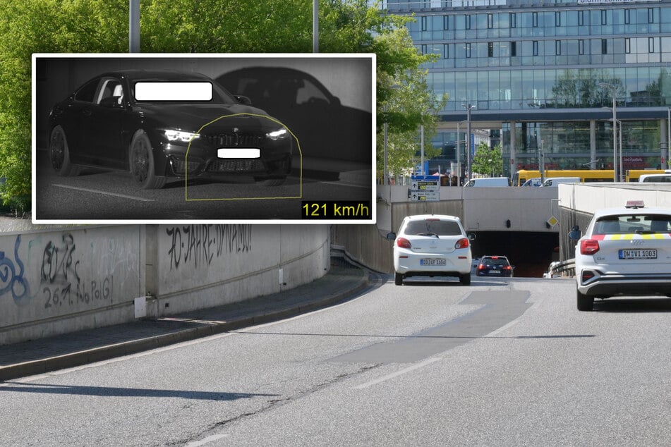 Dresden: Raser mit 121 Sachen in Dresden erwischt: Seit wann blitzt das Ordnungsamt im Tunnel?