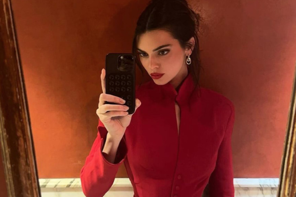 Kendall Jenner showed a lot of leg in a recent shoot where she modeled a sexy leotard.