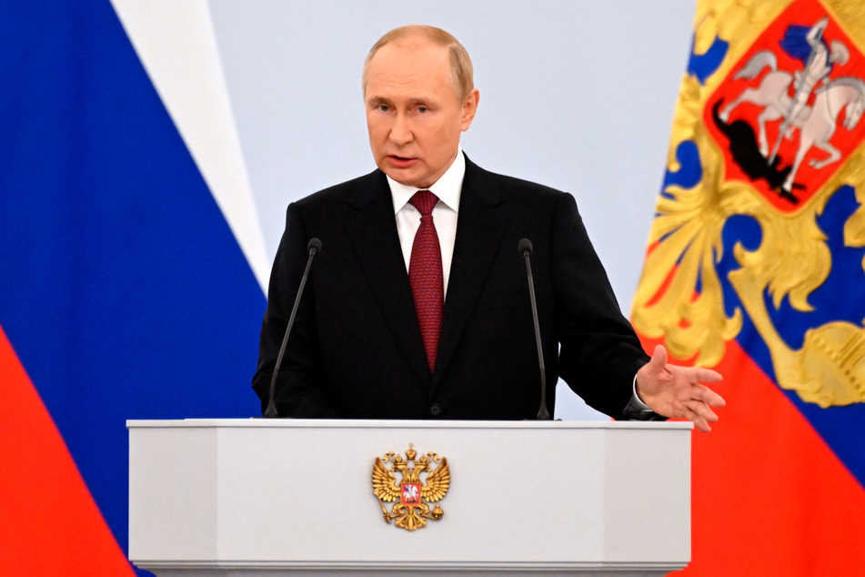 Wladimir Putin (69) am Freitag bei seiner Rede.