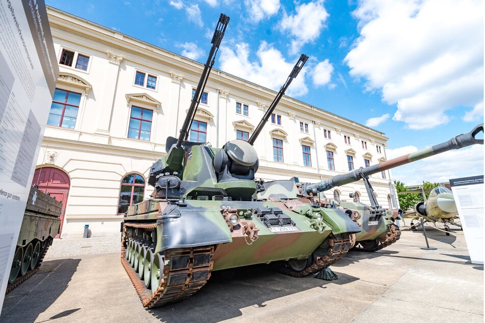 Ein Gepard-Panzer ist am Museum zu besichtigen.