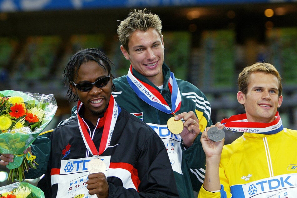Bei den Leichtathletik-Weltmeisterschaften 2003 in Paris schnappte sich Jacques Freitag (†42, M.) die Goldmedaille. (Archivfoto)