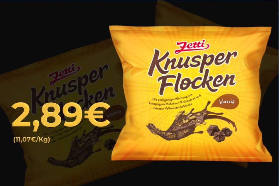 Zetti Knusperflocken klassik Vollmilch gibt's für 2,89 Euro bei Lidl.