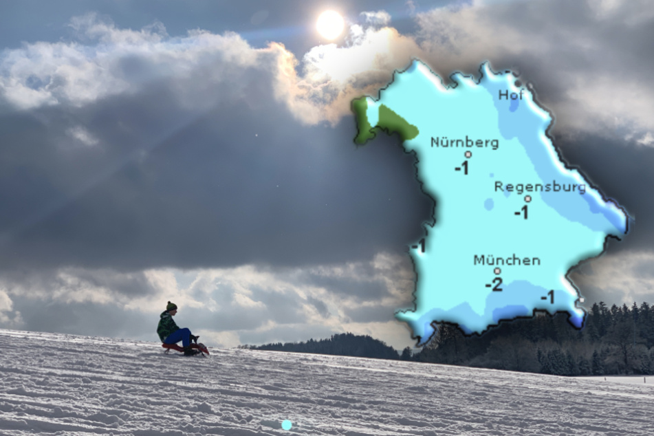 Die Temperaturen liegen am Sonntag tagsüber bei null bis minus vier Grad.