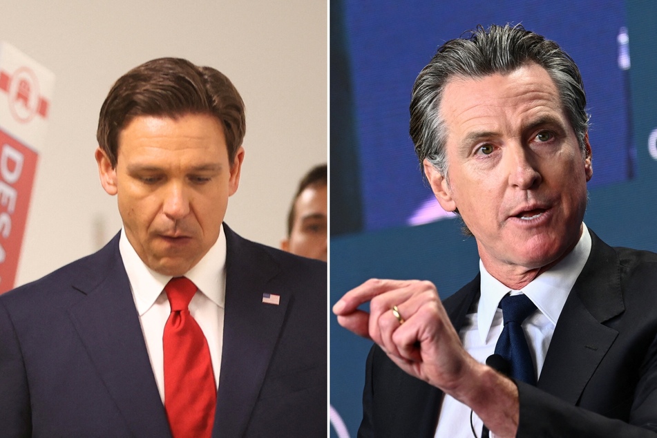 In a recent interview, California Governor Gavin Newsom (r) criticized Florida Governor Ron DeSantis as the two prepare to debate each other.
