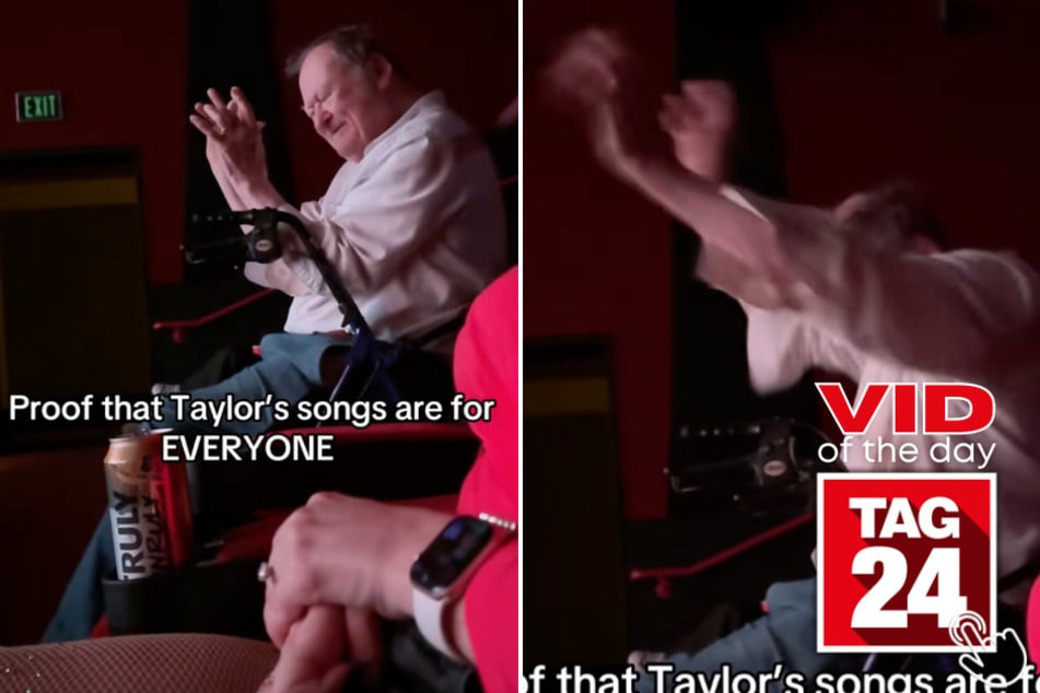 An older man dancing his heart out at Taylor Swift's album release party is melting hearts everywhere!