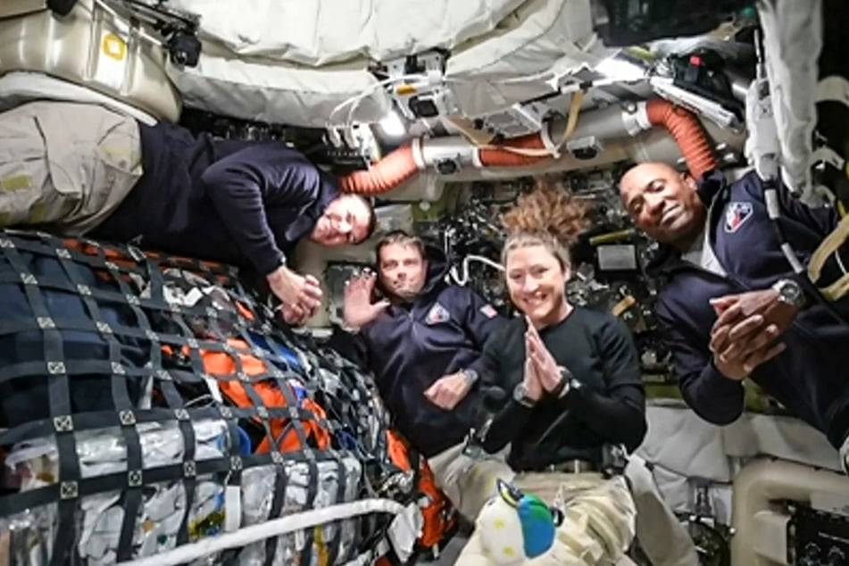 The astronauts have daily exercise built into their routines to prevent bone or muscle loss.