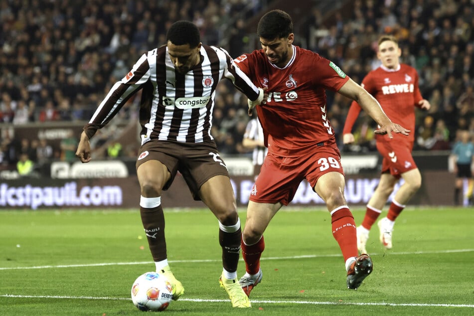 Andréas Hountondji (l) sorgte immer wieder Gefahr beim FC St. Pauli und hatte die größte Möglichkeit im ersten Durchgang.