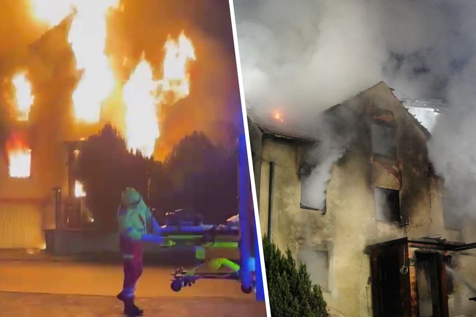 Wohnhaus steht lichterloh in Flammen: Waren Böller die Ursache?