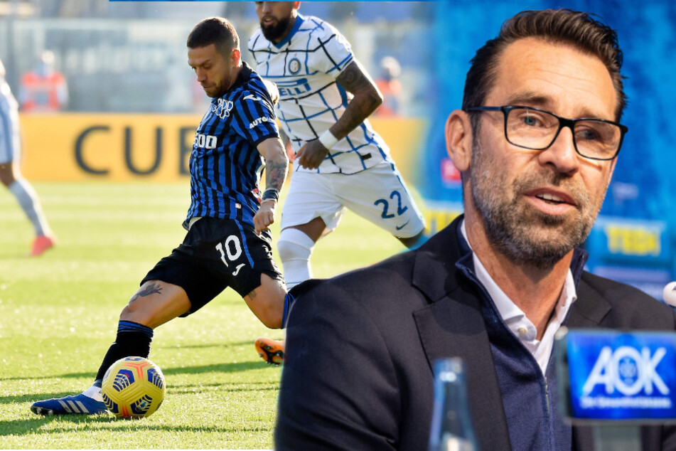 Hertha BSC soll sich offenbar für Papu Gomez (32) von Atalanta Bergamo interessieren. Michael Preetz (53) sucht eine Soforthilfe. (Bildmontage)