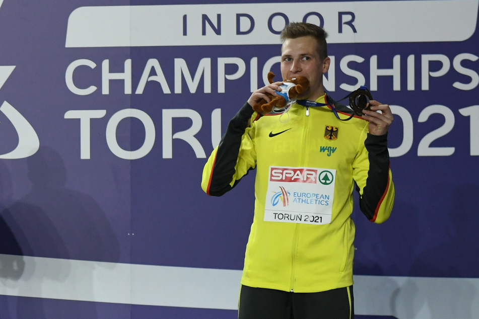 Konnte sich am Ende über seine dritte Bronzemedaille bei einer Hallen-EM freuen: Max Heß (24).