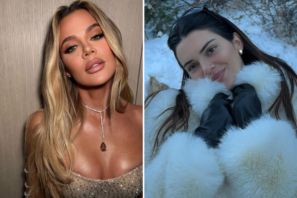 Khloé Kardashian (l) and Kendall Jenner were spotted rocking lavish winter fashion as they grabbed dinner together in Aspen.