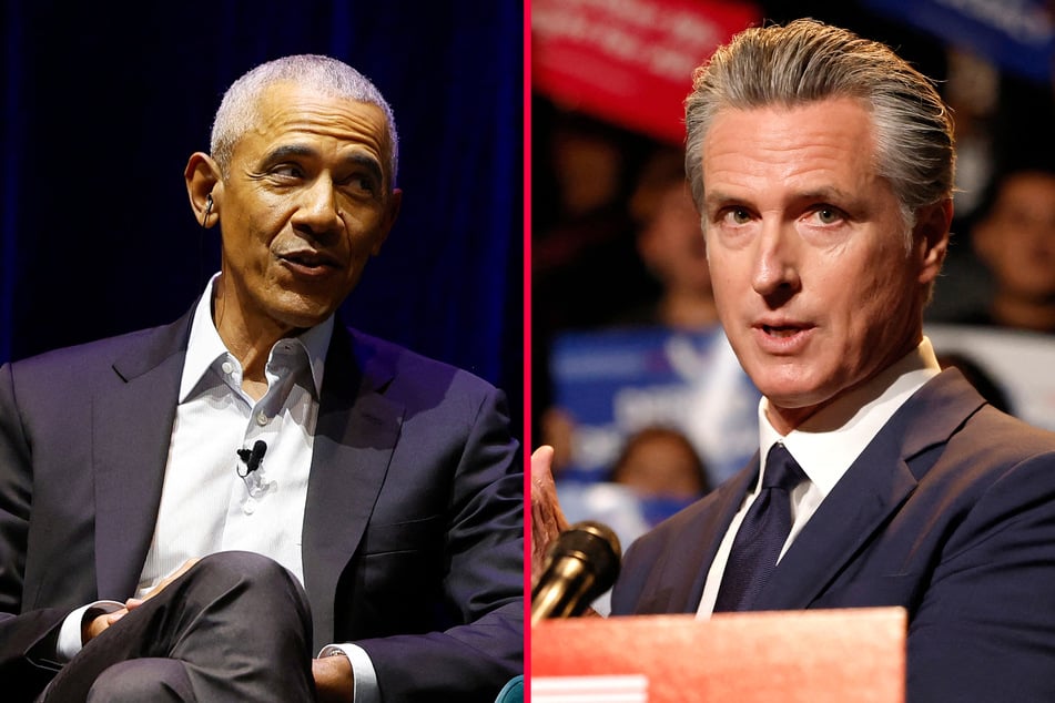 Former President Barack Obama (r.) used a post on social media to share his support for California Governor Gavin Newsom's redistricting plan.