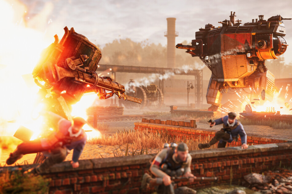 Im Echt-Zeit-Strategie-Spiel "Iron Harvest 1920+" befehligt Ihr nicht nur Infanterie-Einheiten und Panzer, sondern auch riesige Mechs.