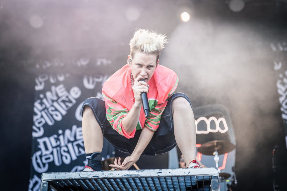 Ina Bredehorn (40) alias "Deine Cousine" bei ihrem Auftritt auf dem Highfield-Festival.