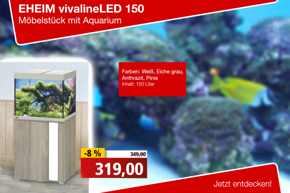 EHEIM vivaline LED 150, Trendiges Möbelstück inkl. Aquarium mit austauschbarem Dekorbrett (verfügbar nur in Coswig und im Elbepark)