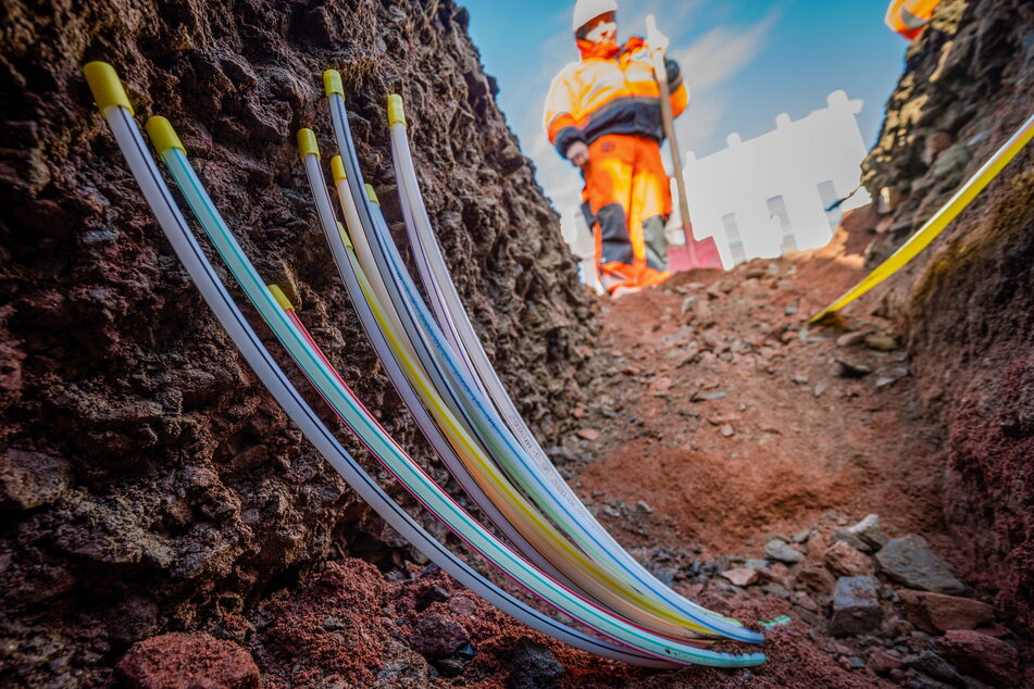 Im Chemnitzer Stadtteil Euba wurden bereits Glasfaserkabel vom Energieversorger eins verlegt.