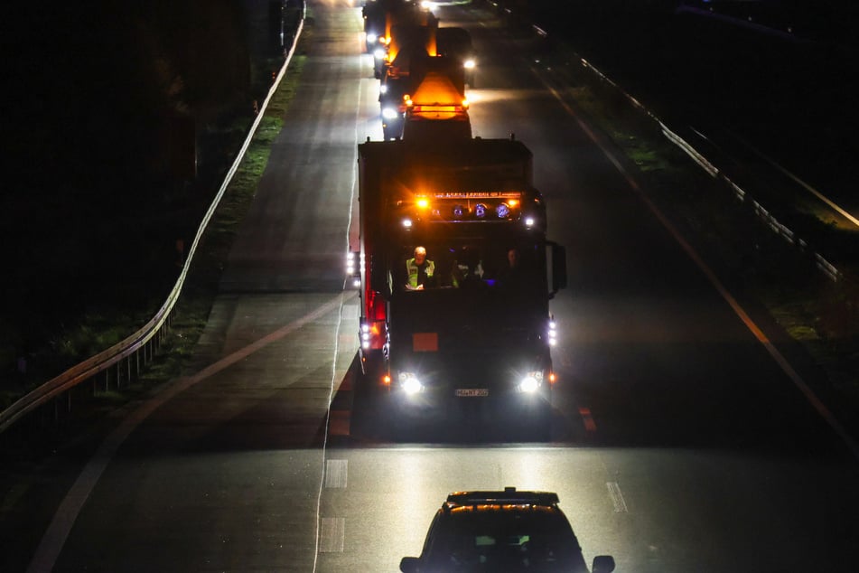 Entlang der Wegstrecke wurden zahlreiche Autobahnen in NRW gesperrt, hier die A4.