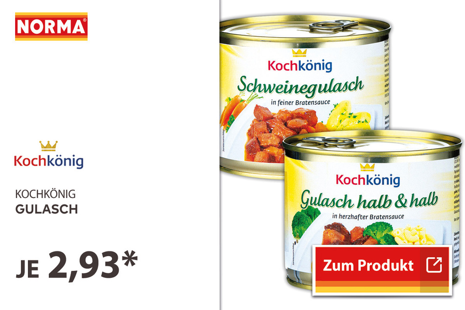 Kochkönig Gulasch für 2,93 Euro.