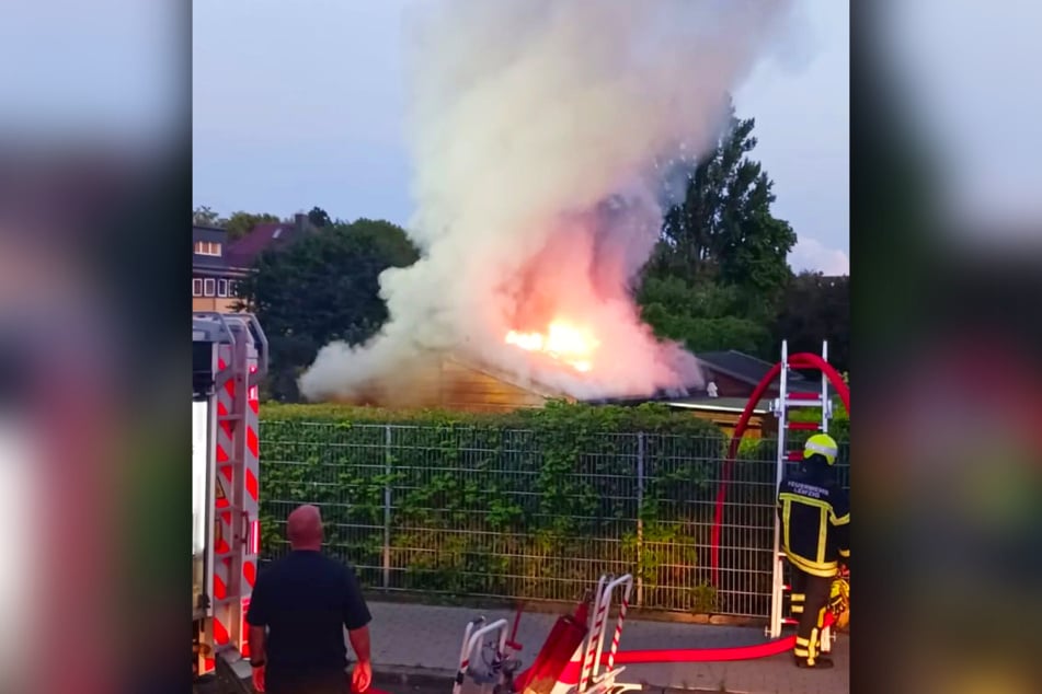 Die Diebe stahlen erst das Werkzeug aus dem Gartenhäuschen und setzten es anschließend in Brand.