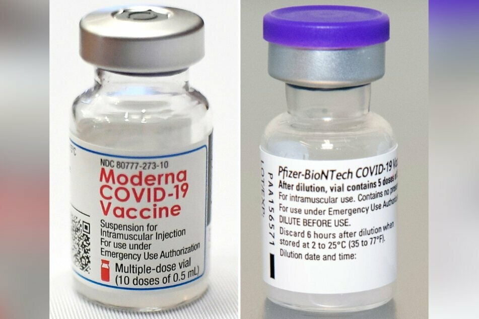 Die Impfstoffe Moderna (l) und Biontech/Pfizer sind gegen Corona in Deutschland zugelassen.