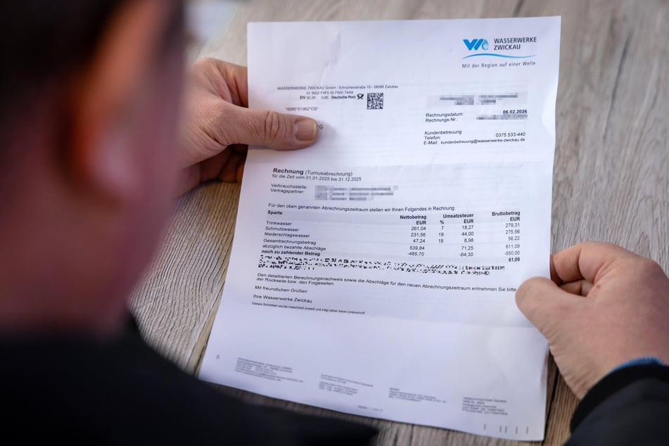 Falsche Abrechnung im Briefkasten: 4000 Kunden der Zwickauer Wasserwerke erhalten in Kürze korrigierte Schreiben.