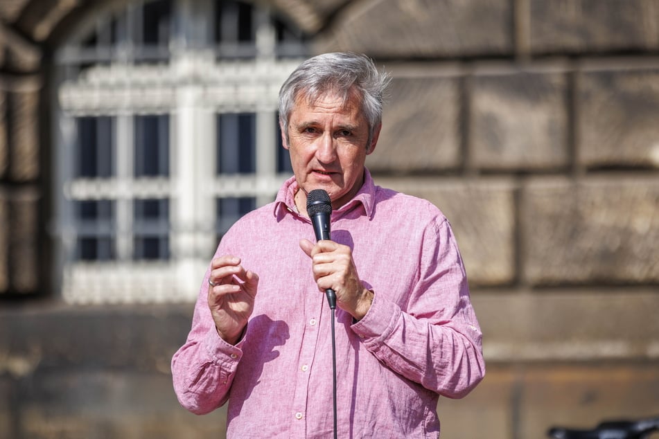 Frank Richter (64, SPD) sprach auf der Demo.