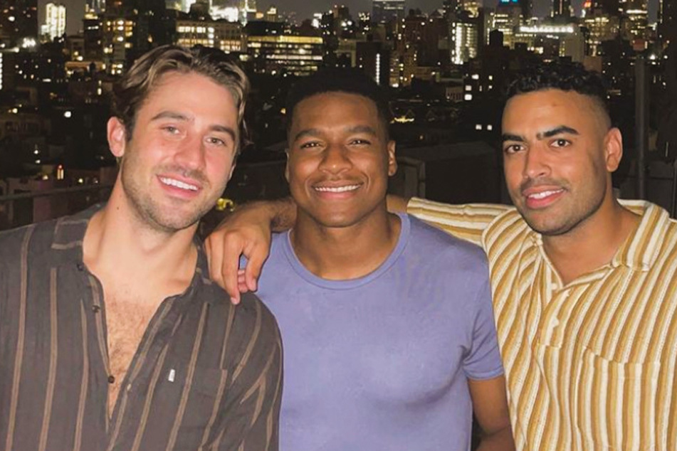 Greg Grippo (l.), Andrew Spencer (c.), and Justin Glaze met up for a night out in New York on August 14, 2021.