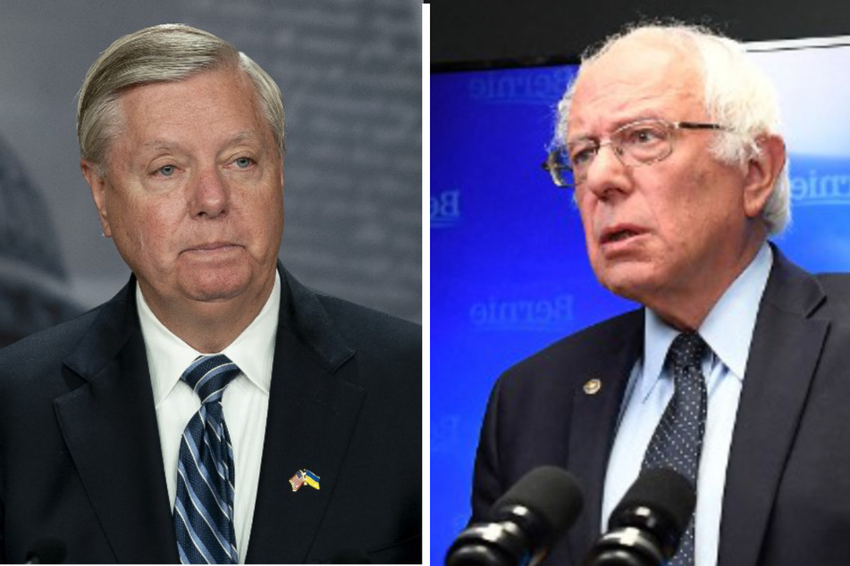 Independent Bernie Sanders (r.) went up against Republican Lindsey Graham (l.) in a televised debate on Monday.