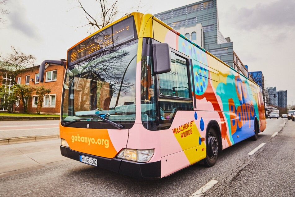 Der alte Duschbus ist seit 2019 in Hamburg im Einsatz.