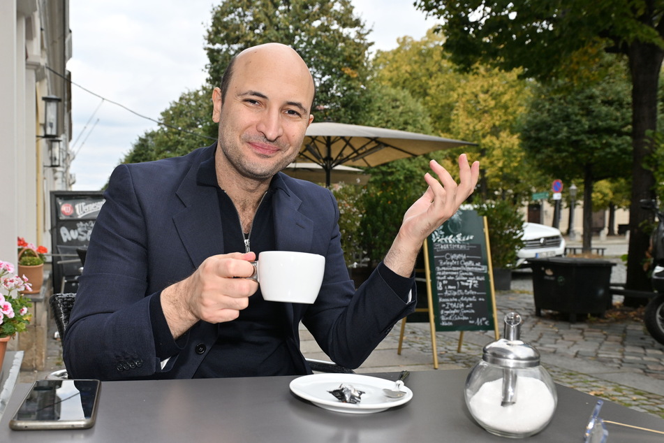 Gaetano d'Espinosa (45) am Dienstagnachmittag beim Cappuccino in der Königstraße.