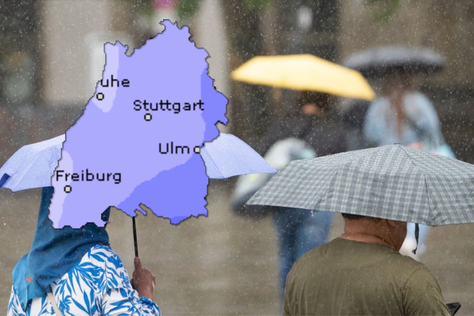 In Baden-Württemberg müssen erneut Regenschirme eingepackt werden. Wie die Karte zeigt, werden Schauer erwartet.