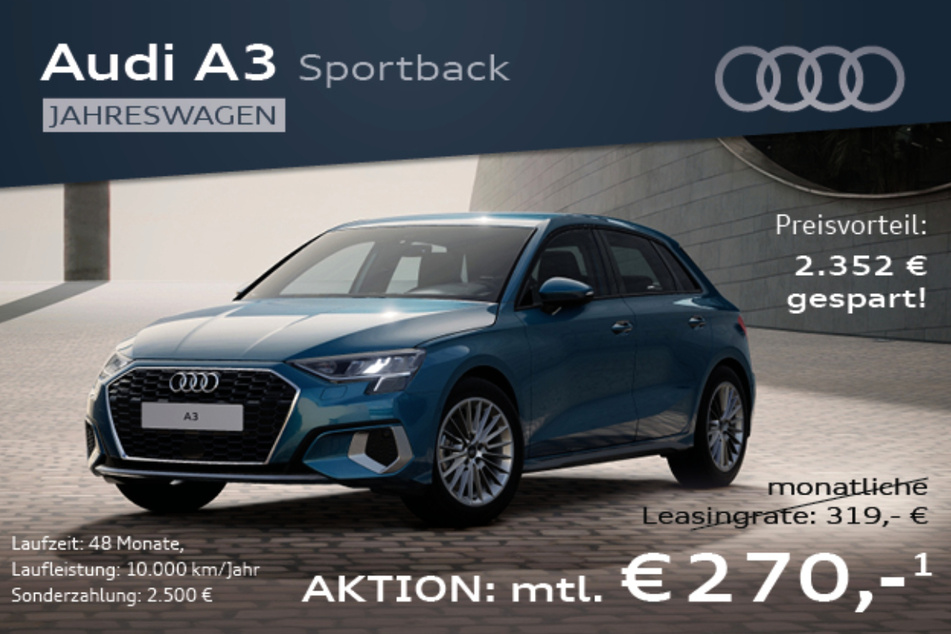 Noch ein A3! Dieser ist aber in der optisch noch aggressiveren advanced-Linie zu haben.
