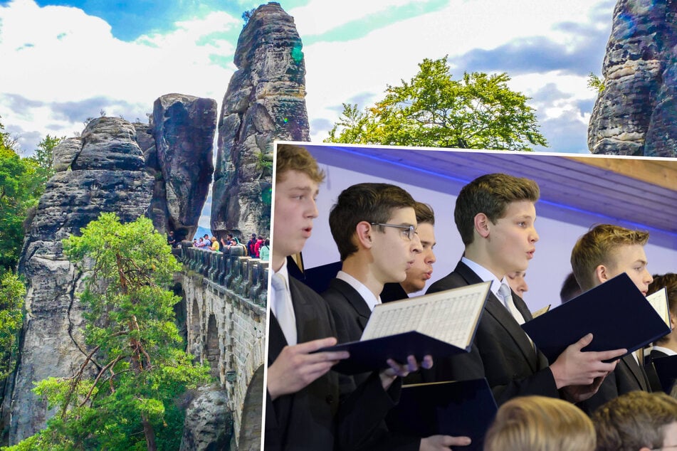 Dresden: Kruzianer singen auf der Bastei